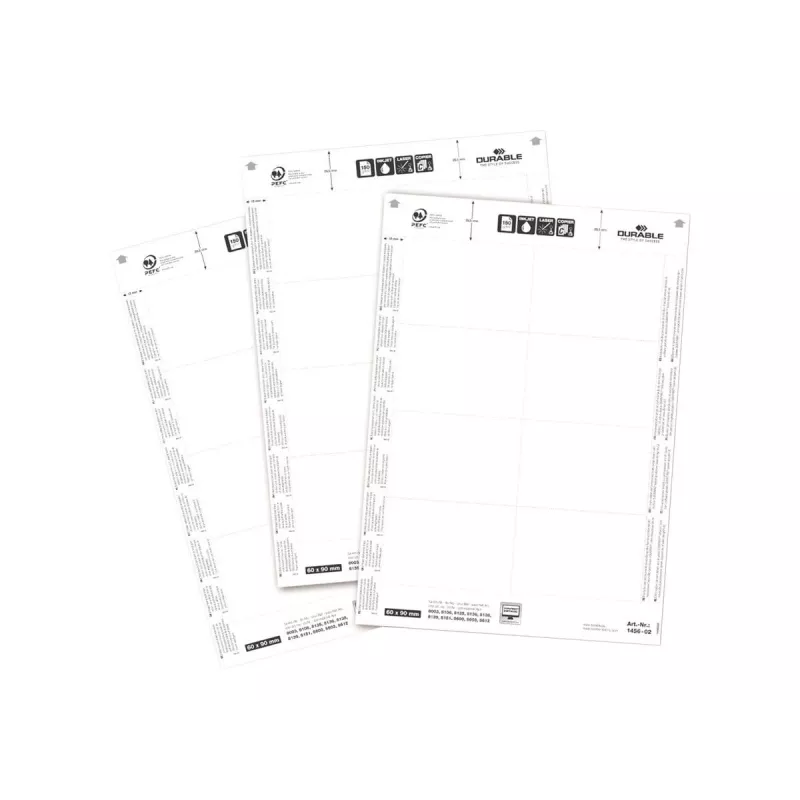 Durable 1456-02 balto ieliktņu komplekts 60x90 mm, 160 gab.