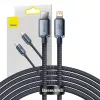 Baseus CAJY000301 mobilā tālruņa kabelis Pelēks 2 m USB C Lightning