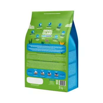 Sausā barība suņiem Animal Island Super Salmon — pieaugušiem, bezgraudu, 3 kg, 32% olbaltumvielu, 16% tauku