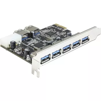 DeLOCK 89355 interfeisa karte ar 7 USB 3.0 portiem PCI Express slotam