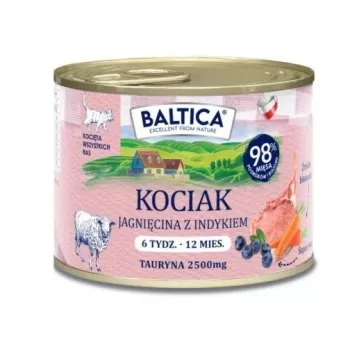BALTICA regional flavours Kaķēns Jērs ar tītaru - slapjā kaķu barība - 185g