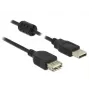 USB pagarinātājkabelis DeLOCK 84884 USB 2.0 1.5m Melns