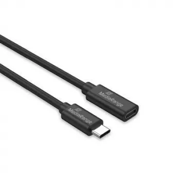 USB-C uz USB-C kabelis MediaRange MRCS245 USB 3.2 Gen 1 (3.1 Gen 1) 2 m 5 Gbit/s 60 W Melns