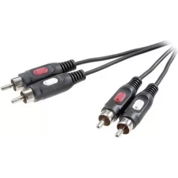 SpeaKa Professional RCA Audio Savienojuma Kabelis [2x RCA-Spravainis - 2x RCA-Spravainis] 10 m Melns (SP-7870624)