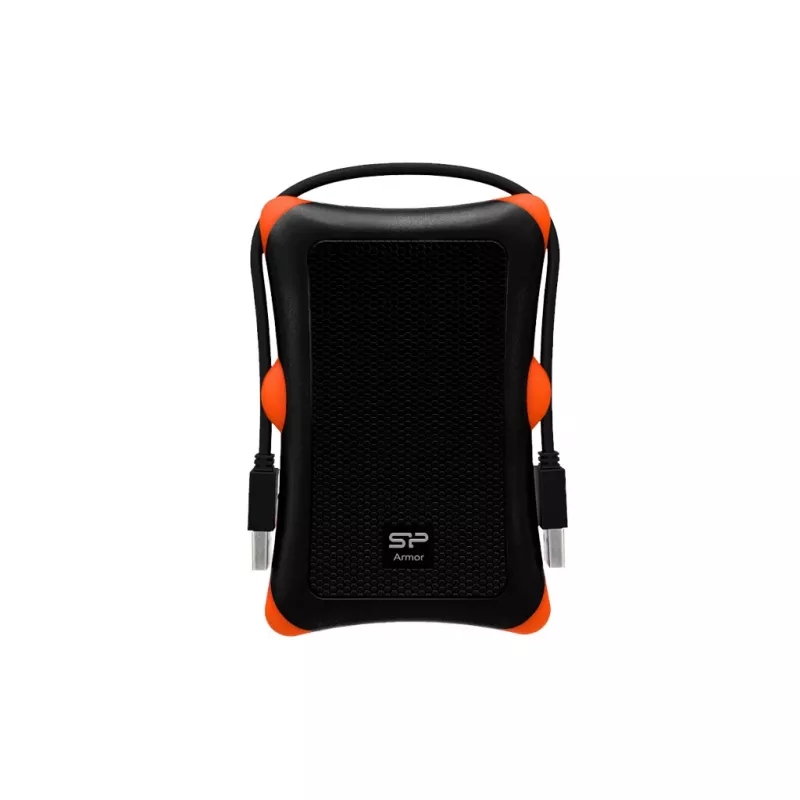 Ārējais korpuss Silicon Power Armor A30, 2,5 collu vienam diskam, USB 3.2 Gen 1, Micro-USB A, oranžs/melns