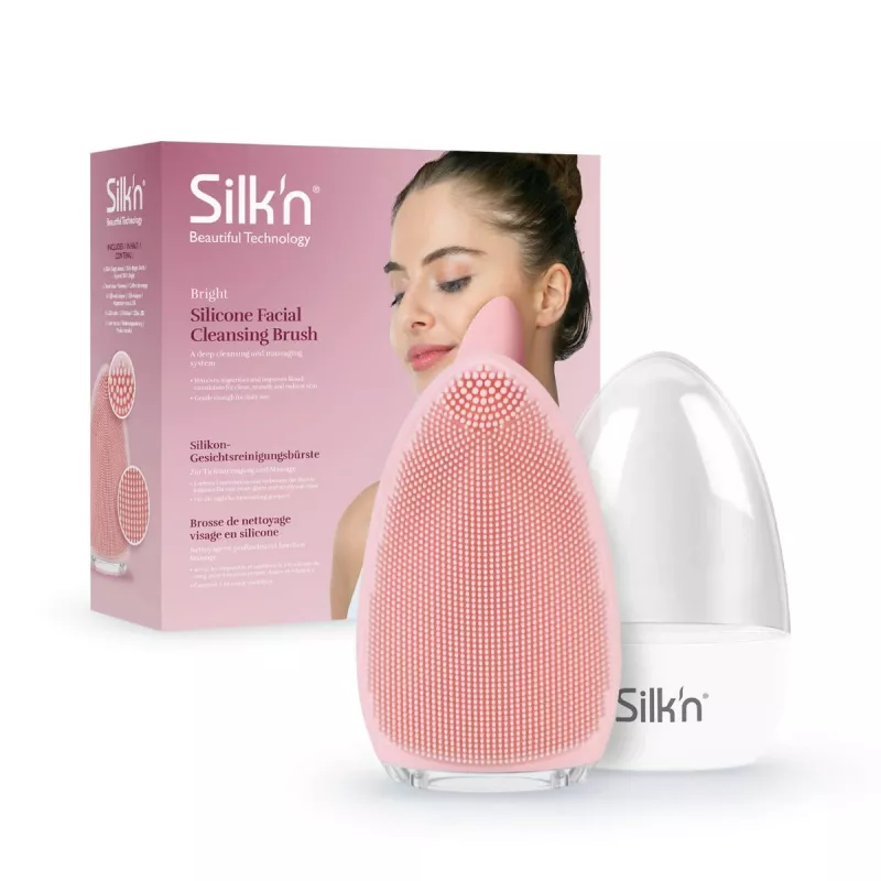 Silk'n Bright Face Pink sejas kopšanas ierīce ar silikona sukām, USB uzlāde, 500 mAh