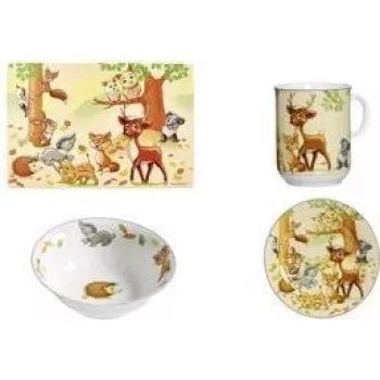 Porcelāna musli bļoda ritzenhoff & breker WALDTIERE 170 mm, piemērota trauku mazgājamai mašīnai