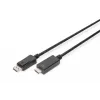 Adaptera kabelis DisplayPort 1.2 ar fiksatoru 4K 60Hz UHD DP/HDMI A M/M melns 2 m