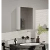 Vannas istabas sienas skapis POLA 1DL BIEL — 400×220×600 mm, 3 plaukti, balts