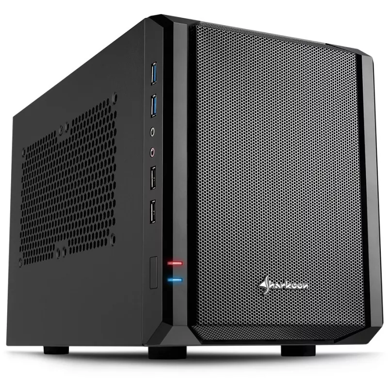 Sharkoon QB One Melns - Mini-ITX korpuss ar 1x 120mm ventilatoru