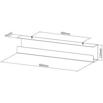 Kabeļu tekne VALUE 17.99.1315 Melna 600mm x 114mm x 76mm