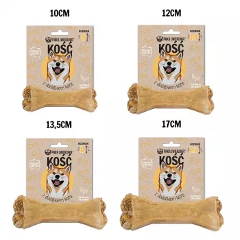 Suņu zobu kārums PAKA ZWIERZAKA Kauls ar kazu M 12 cm 55 g