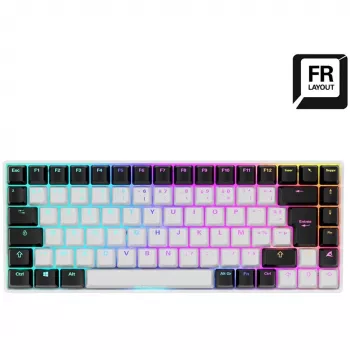 Sharkoon SKILLER SGK50 S3 Tastatūra Gaming Mehāniska USB AZERTY Baltā (4044951039715)