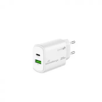 Strāvas adapteris USB/USB-C 25W/ĀTRĀ UZLĀDE MRMA112-2 Mediarange