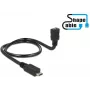 USB kabelis DeLOCK 83925 USB 2.0 0.5 m Micro-USB B - USB C Melns