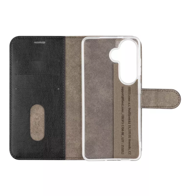 Fixed Opus Book Case for Samsung Galaxy S26, melns, āda