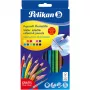 Krāsainie zīmuļi Pelikan 700672 12 gab. Melns, Zils, Brūns, Zaļš, Gaiši zils, Gaiši zaļš, Oranžs, Persiku, Rozā, Sarkans, Violeti, Dzeltens