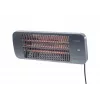 Kvarca elektriskais sildītājs SUNRED LUG-2000W — 2000 W, āra lietošanai, sienas stiprinājums, IP24, melns