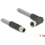 DeLOCK 80542 sensora/izpildmehānisma kabelis 1 m RST M12 Pelēks