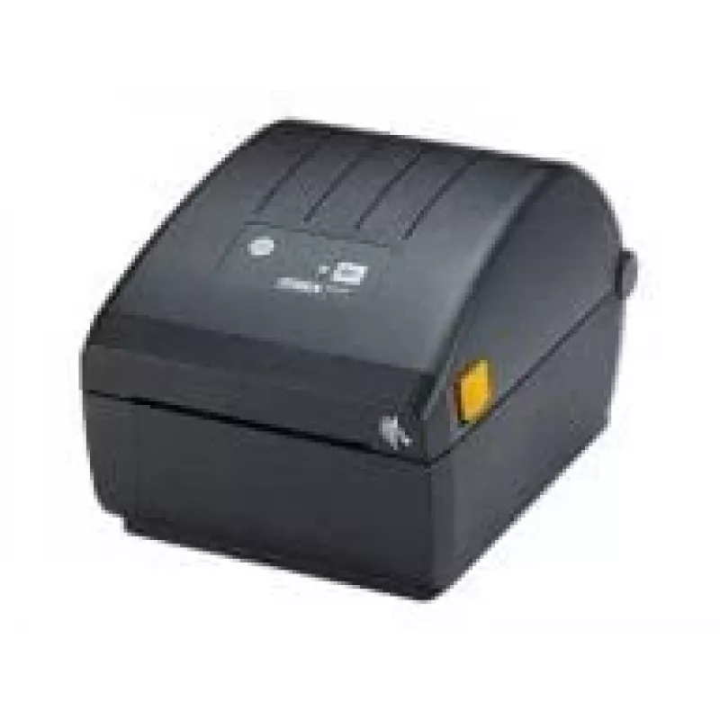 Zebra ZD220 ZD22042-D1EG00EZ galda tiešās termodrukas etiķešu printeris, 203 DPI, 102 mm/s, 11,2 cm rullis, USB, nolobītājs, melns