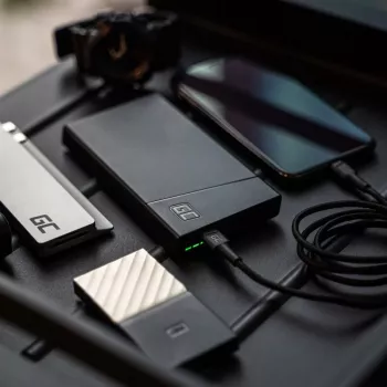 Green Cell PBGC02S 10000 mAh Litija Polimēra Strāvas Banka Melna