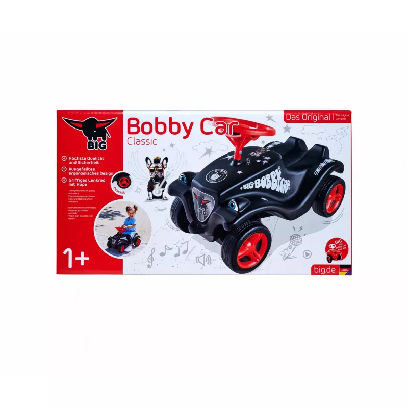 Braucamrīks Simba-Dickie BIG Bobby Car Classic Little Rocker — melns/sarkans, modelis 800056144