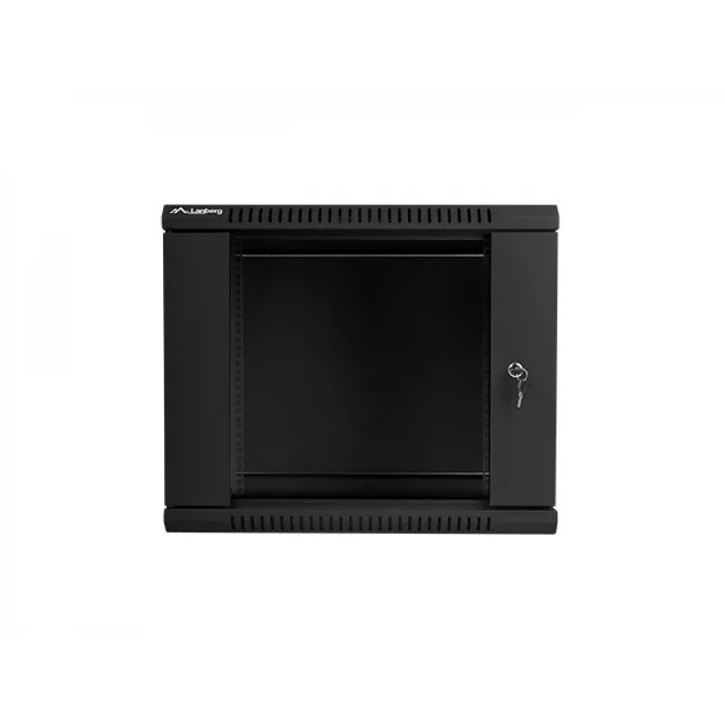 Sienas stiprinājuma statīvs LANBERG 9U 19 collu WF01-6609-10B, 600×600×507 mm, 60 kg, IP20, melns