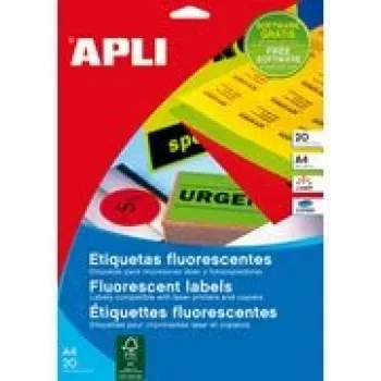 Uzlīmes agipa Adress-Etiketten 99.1 x 67.7 mm neondzeltenas ar apmali, noapaļotiem stūriem, nenoņemamas – 1 gab.