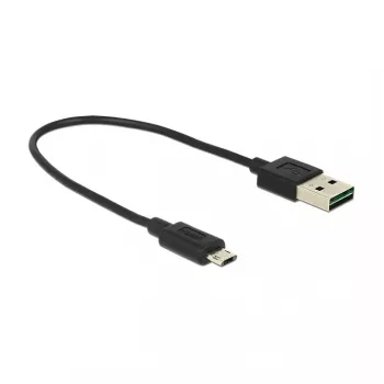 USB kabelis DeLOCK 84804 USB 2.0 0,2 m USB A Micro-USB B Melns