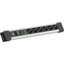 Pagarinātājs Bachmann CONNECTUS ar 6x CEE7/3 kontaktligzdām, 1x SPD pārsprieguma aizsardzību, 1x slēdzi, 2,0 m kabeli, CEE7/7 kontaktdakšu, pelēks