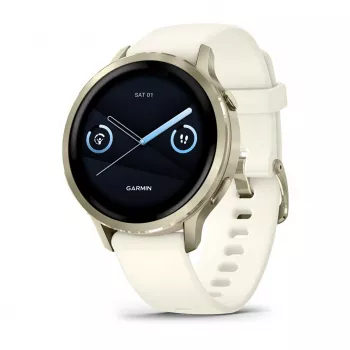 Viedpulkstenis GARMIN Venu 4, 41 mm zelta korpuss, 1.2 collu AMOLED 390×390, GPS, Wi‑Fi, 5 ATM, 10 dienu akumulators