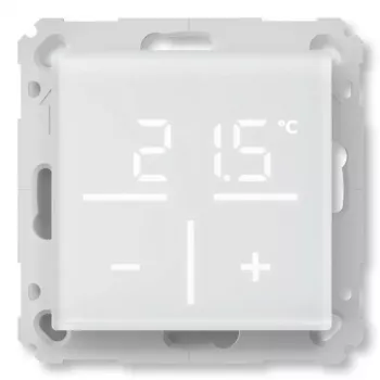 Homematic IP 161333A0 stikla sienas termostats ar CO2 sensoru, digitāls RF, 230 V, 54.5×54.5×29 mm