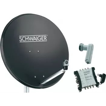 Satelītu sistēma SCHWAIGER SPI9961SET6 8 dalībniekiem, antracīta krāsa