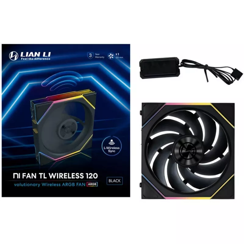 Lian Li UNI FAN TL 120mm ARGB korpusa ventilators - Melns