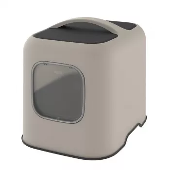 Slēgtā kaķa tualete Rotho BIALA bēša 395×510×443 mm, plastmasa ar kausiņu