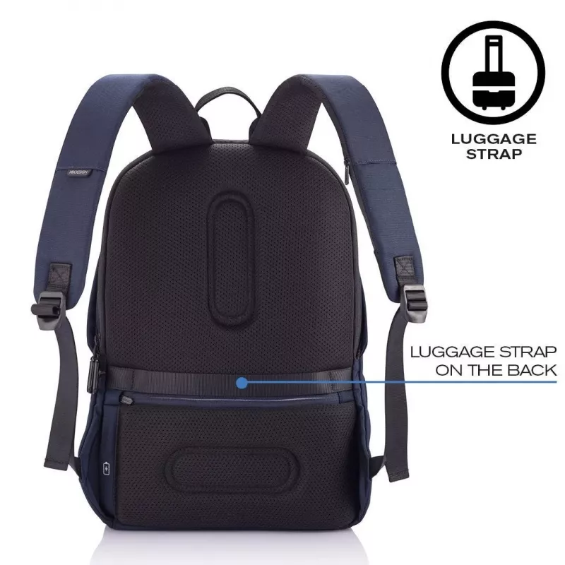 Ikdienas mugursoma XDDESIGN Bobby Soft ar 15.6 collu klēpjdatora nodalījumu, 16 L, tumši zila, PET