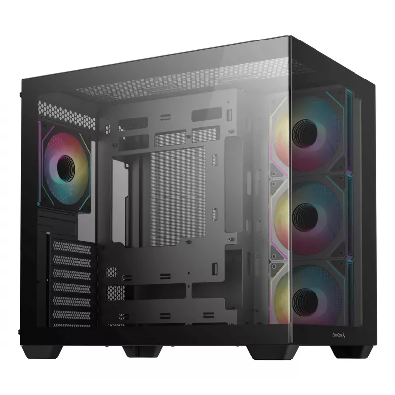 DeepCool CG530 4F Mid Tower korpuss, melns, rūdīts stikls
