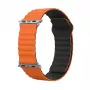Rokas siksniņa GUAN Premium Apple Watch 38/40/41/42mm — Oranža un Melna