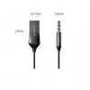 Audio uztvērējs UGREEN CM309 Bluetooth 5.0 USB ar 3.5 mm AUX ligzdu, melns, 20–20000 Hz