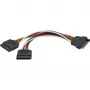 Strāvas kabelis SATA 15pin uz 2x SATA HDD DeLOCK 60105 0.15m