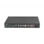 Nepārvaldāms slēdzis LANBERG RSFE-16P-2C-250 — 18 portu Gigabit, 16x PoE+ (30W), 2x SFP, 250W, 1U, metāls, stiprināms statīvā