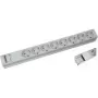 Strāvas sadales bloks Bachmann 333.416, 8 AC kontaktligzdas, 1U, pelēks/sudrabs