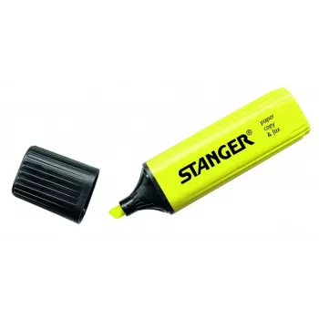 Marķieris Stanger 180001000 dzeltens 1–5 mm, slīpais gals, fluorescējoša tinte