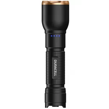 Lukturis Duracell DF2500R — melns, uzlādējams rokas lukturis