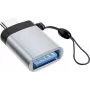 Microconnect USB3.0ACFB-KEY pārveidotājs USB C uz USB A, melns/sudrabs