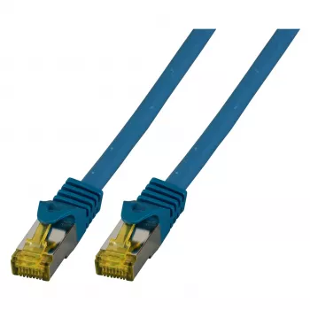 EFB-Elektronik RJ45 Patch Kabelis Cat.6A S/FTP LSZH Cat.7 Raw Cable Zils 1,5m (MK7001.1,5BL)