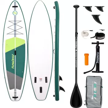 FunWater SUP piepūšamais airu dēlis SUPFW69A (zaļš-balts)