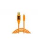 Tether Tools CU8015-ORG - 4,6 m - USB A - Mini-USB B - USB 2.0 - Oranžs