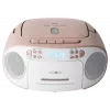 Pārnēsājams boombox Reflexion RCR2260DAB — balts/rozā, DAB+ digitālais radio, bateriju un tīkla darbība