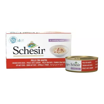 SCHESIR Vistas filejas ar pīli buljonā - slapjā barība kaķiem - 6x50g